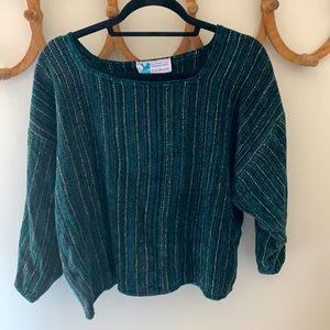 Forest green quarter length top